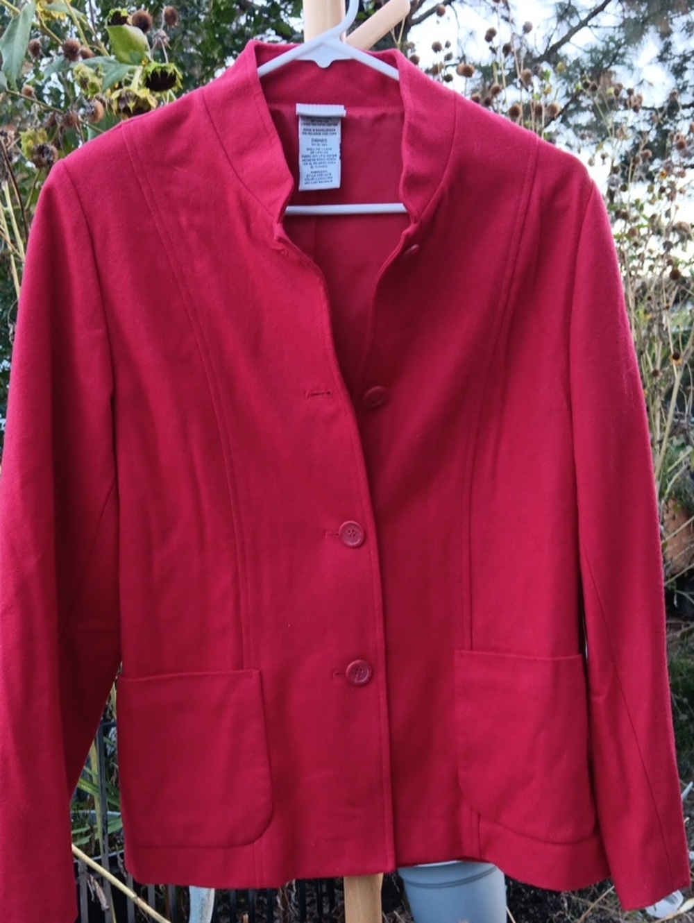 White Stag Women's Red Button-Front Blazer